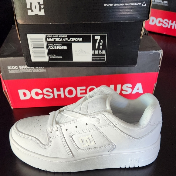 DC Shoes - Women's Manteca 4 Platform Shoes- White - Size 7 - Picture 4 of 4